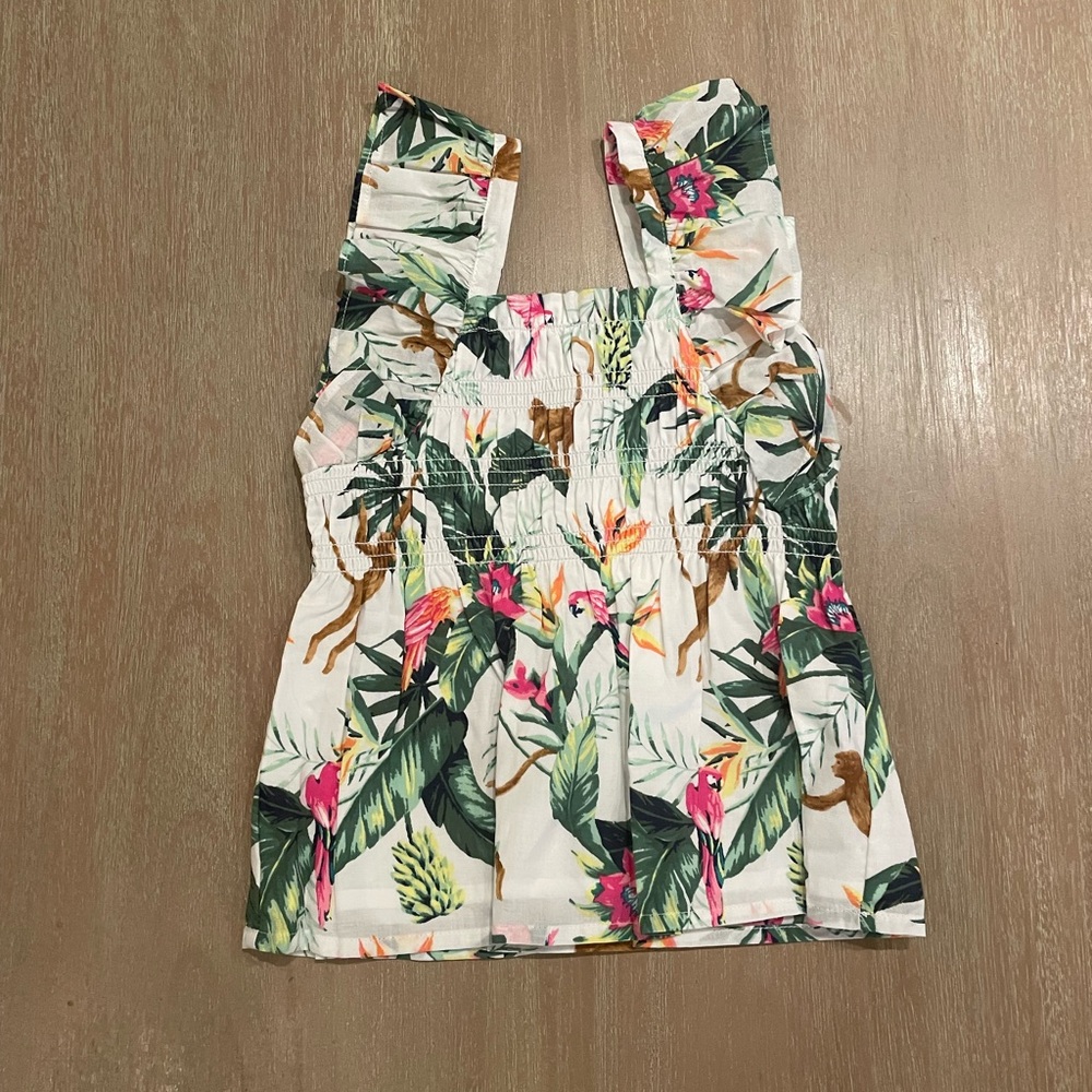 NWT 3T Sleeveless Janie and Jack Tropical Print Top!